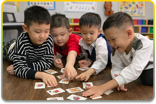 Children learning together at Edvox Funtime class